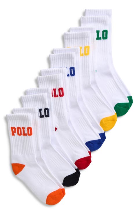 Kids' 6-Pack Assorted Crew Socks