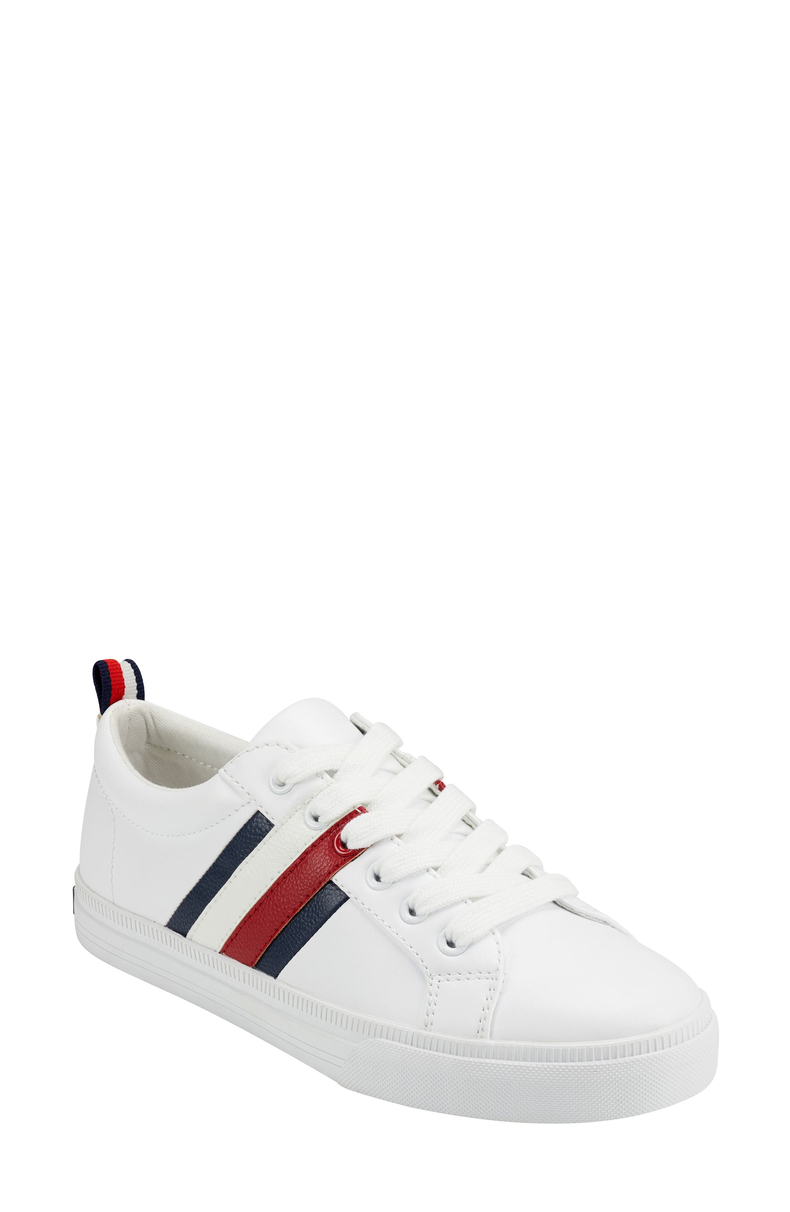 Tommy Hilfiger Low Top Sneaker, Main, color, White Multi Faux Leather