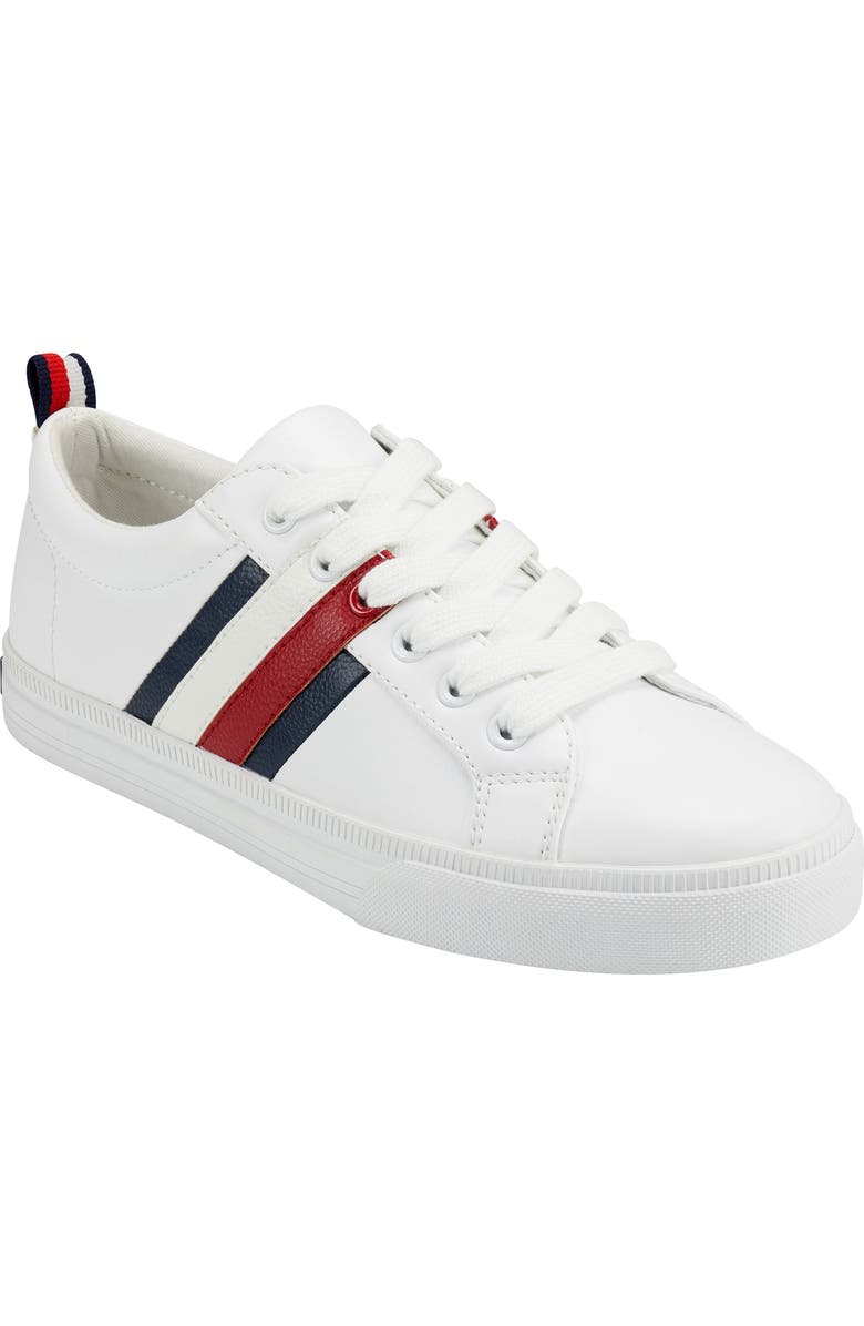 Tommy Hilfiger Low Top Sneaker, Main, color, White Multi Faux Leather