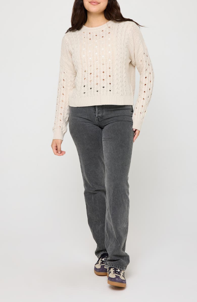Spiritual Gangster Gemma Cable Knit Sweater, Alternate, color, 