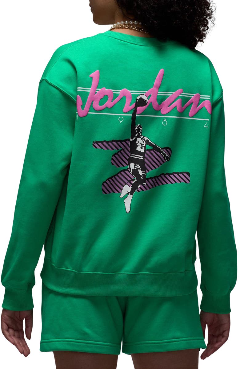 Jordan Brooklyn Oversize Fleece Crewneck Sweatshirt, Alternate, color, 