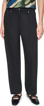 DKNY Barrel Leg Sanded Twill Pants