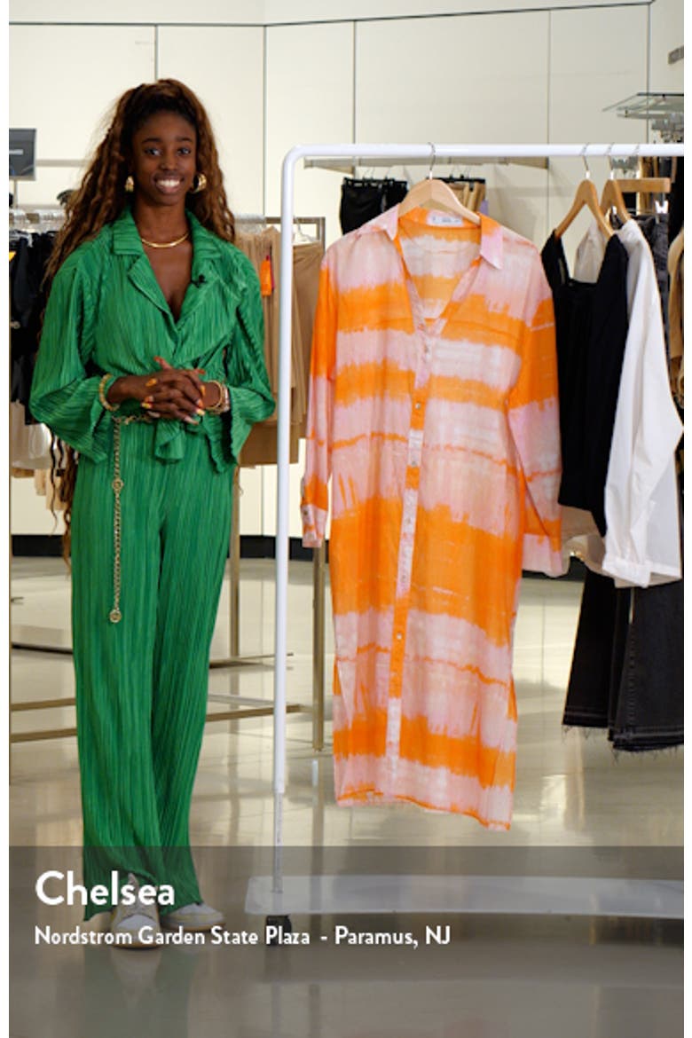 Tie Dye Long Sleeve Midi Shirtdress video