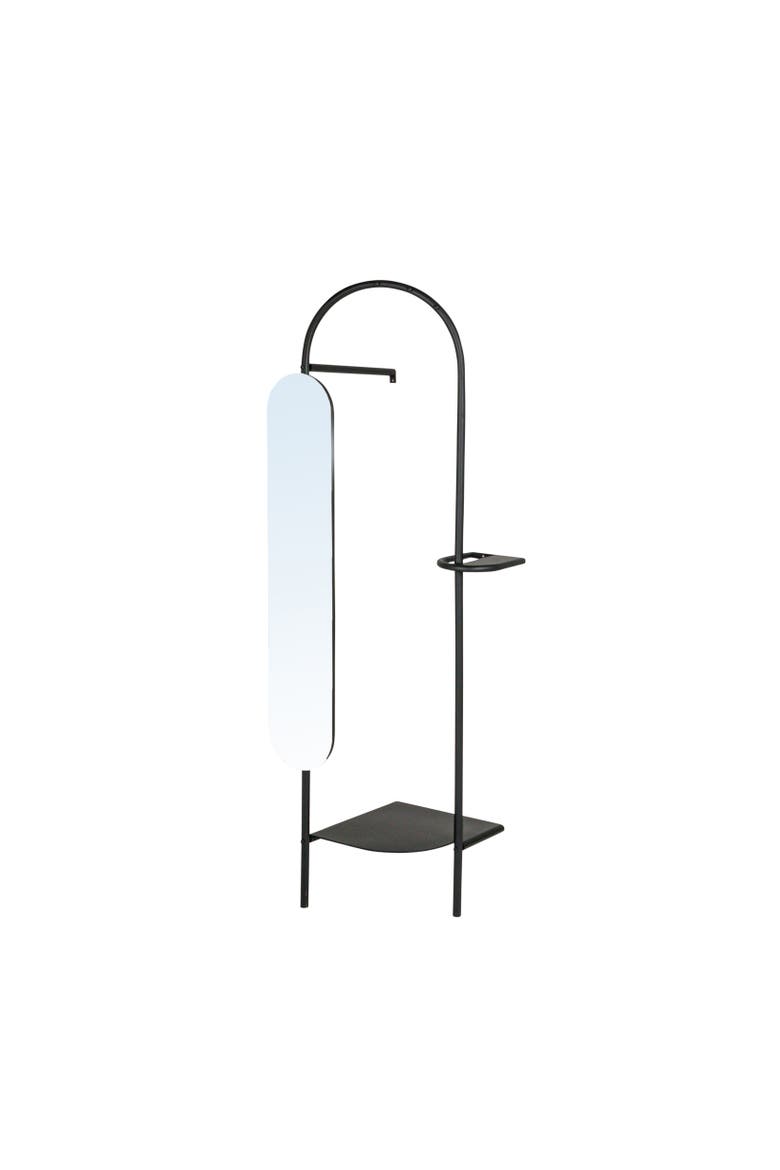 Versatile Vogue Metal Dressing Mirror, Black, Main, color, Black