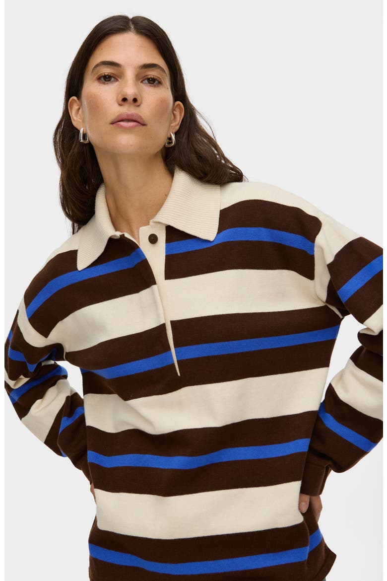 Ester Rugby Stripe Merino Wool & Cotton Sweater, Alternate, color, MULTI