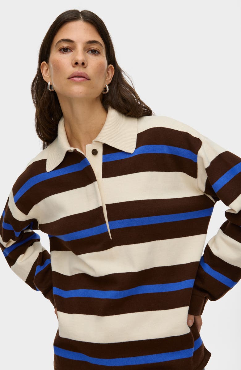 ALIGNE Ester Rugby Stripe Merino Wool & Cotton Sweater, Alternate, color, Multi