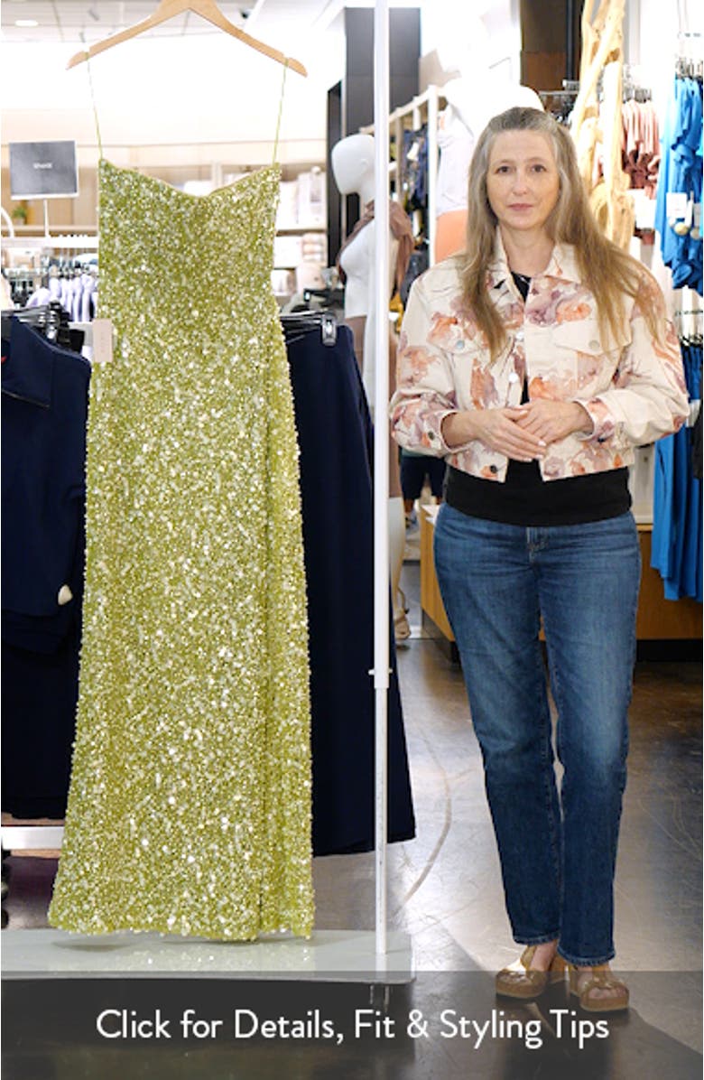 Courtney Beaded & Sequin Strapless Gown, sales video thumbnail