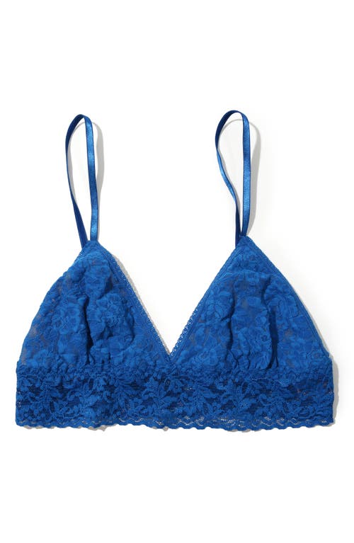 Hanky Panky Signature Lace Padded Triangle Bralette In Blue