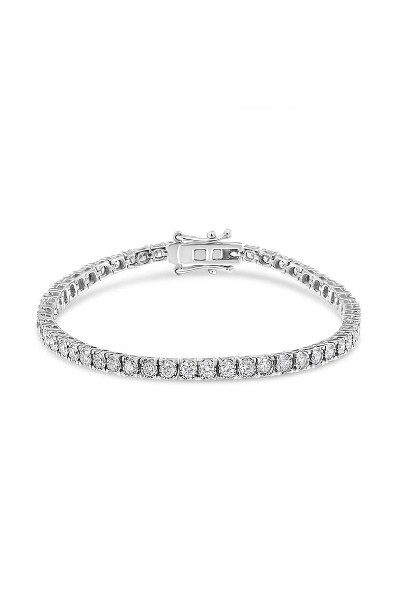 Haus of Brilliance 14K White Gold 3.0 Ctw Miracle Set Lab Grown Diamond Illusion Tennis Bracelet, Alternate, color, White