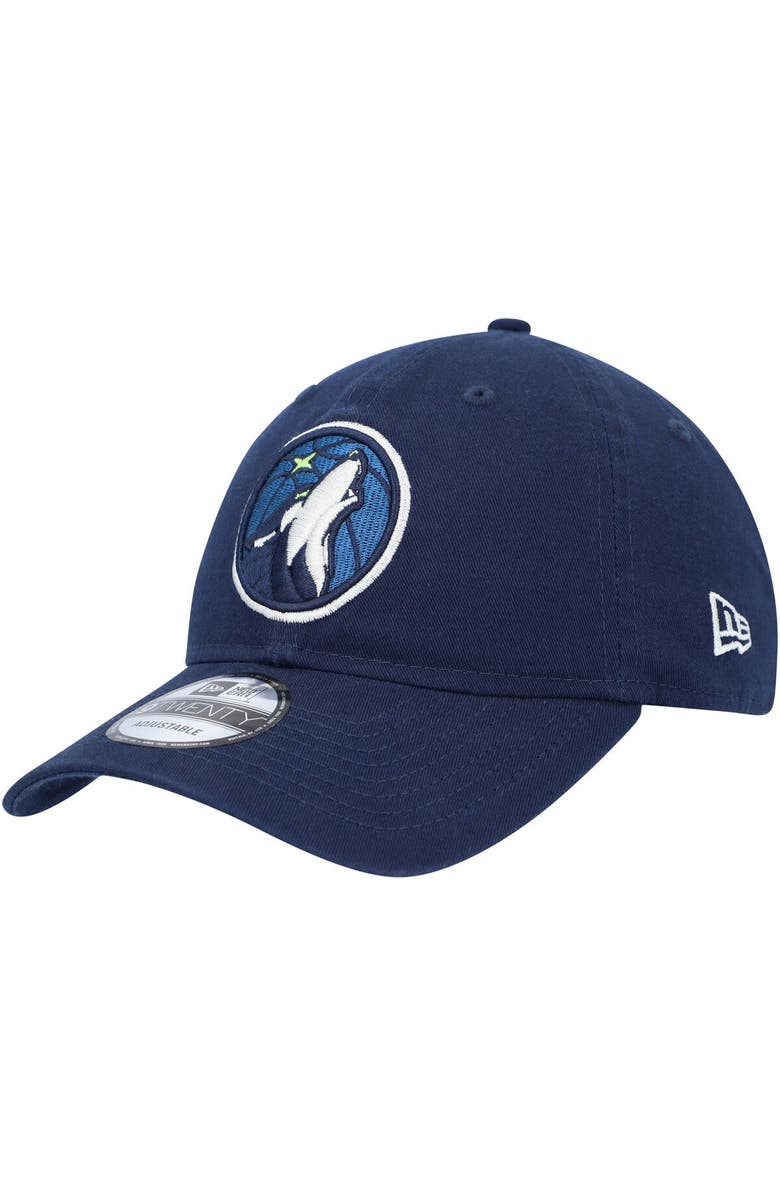 New Era Men's New Era Navy Minnesota Timberwolves Team 2.0 9TWENTY Adjustable Hat, Main, color, Navy