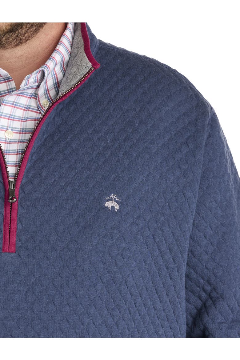 Big & Tall Quilted 1/2-Zip Pullover, Alternate, color, NAVY GRAY
