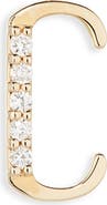 LANA 14K Gold Diamond Initial Single Stud Earring