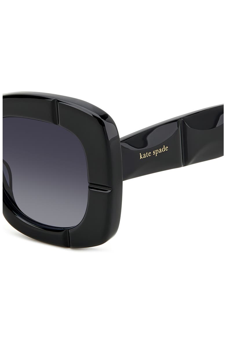 josey 50mm square sunglasses, Alternate, color, BLACK