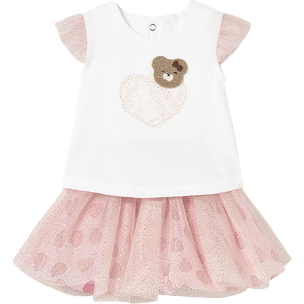 Mayoral Teddy Baby Rose Skirt Set