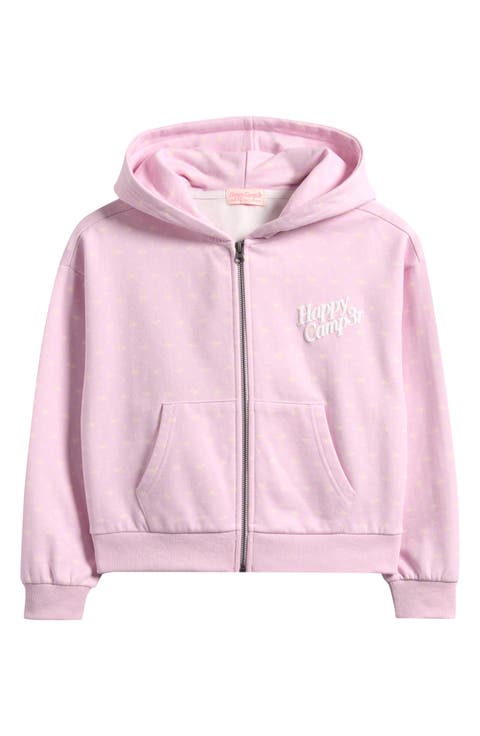 Kids' Lavender Bloom Full-Zip Hoodie (Little Kid & Big Kid)