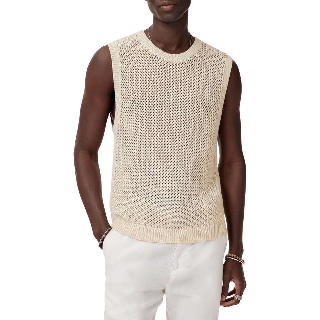 JOHN VARVATOS JOHN VARVATOS AUGUSTO CHUNKY WOOL & LINEN SWEATER VEST