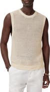 John Varvatos Augusto Chunky Wool & Linen Sweater Vest
