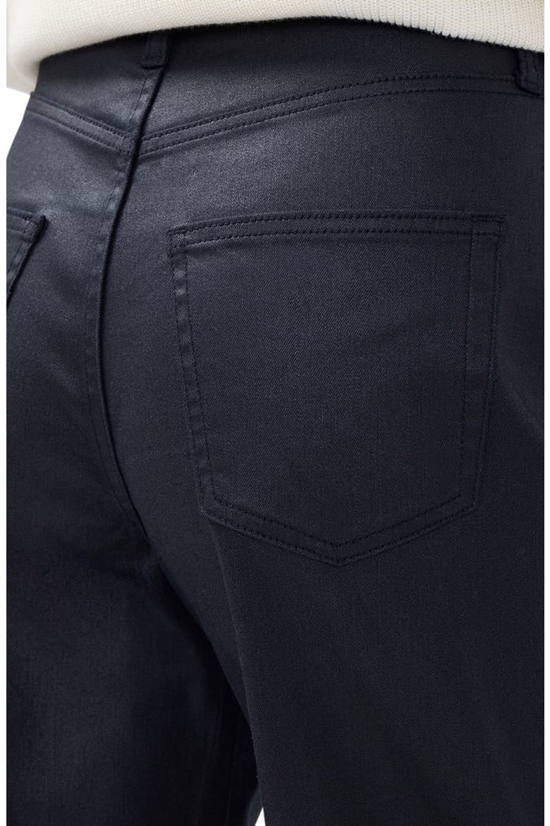 Coated Slim Barrel Jeans, Alternate, color, BLACK