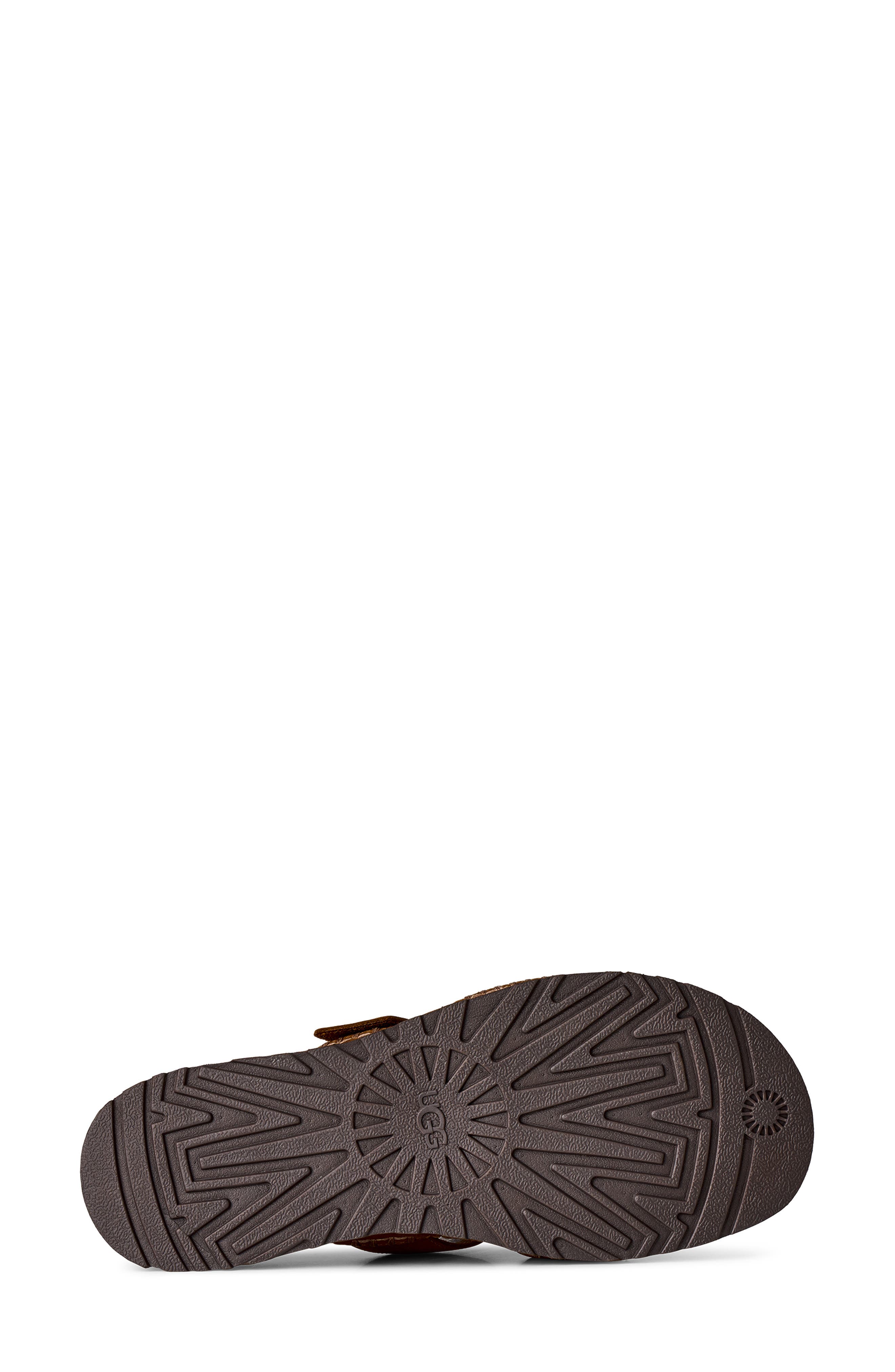 UGG<sup>®</sup> GoldenGaze Slide Sandal, Alternate, color, Dark Chestnut