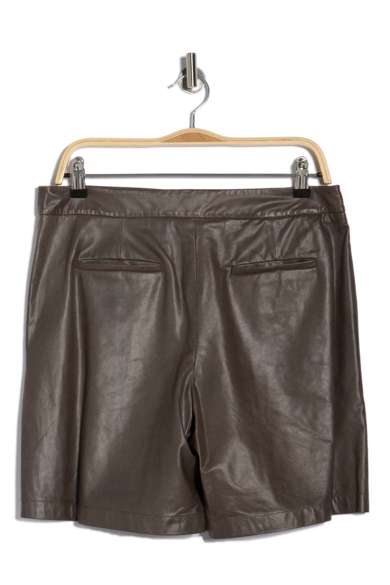 Sully Leather Shorts, Alternate, color, FUDGE