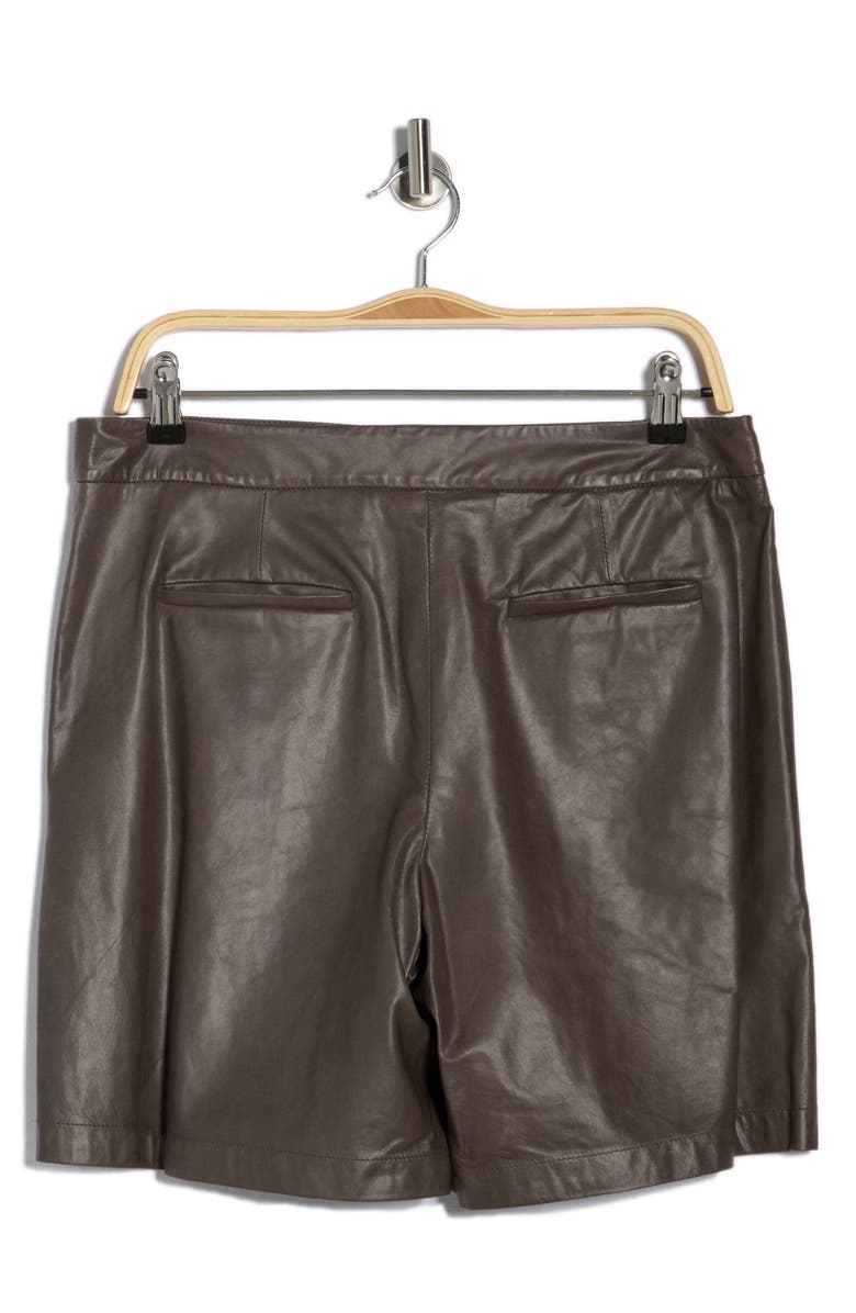 TWP Sully Leather Shorts, Alternate, color, Fudge