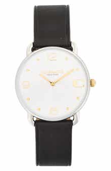 Elliot Leather Strap Watch