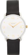 COACH Elliot Leather Strap Watch