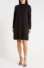 Eileen Fisher Mock Neck Long Sleeve Dress