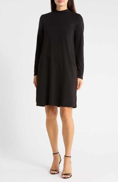 Mock Neck Long Sleeve Dress