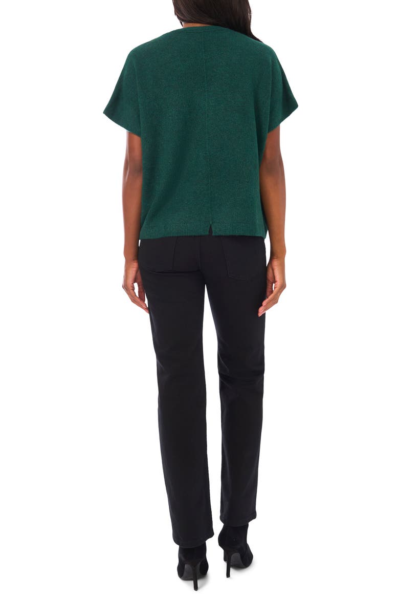 V-Neck Short Sleeve Boxy Sweater, Alternate, color, WISE