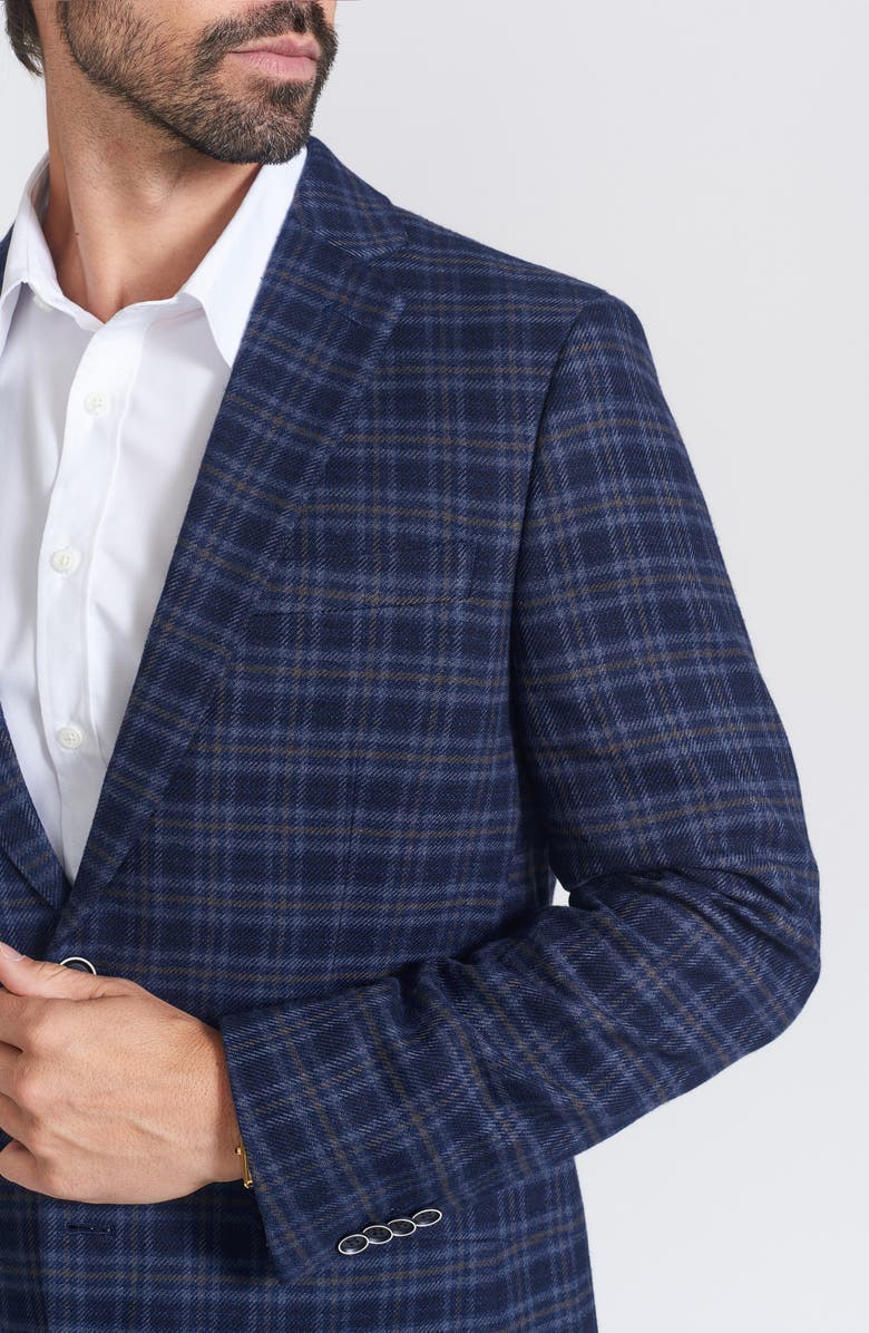 SAVILE ROW CO Plaid Sport Coat, Alternate, color, Navy