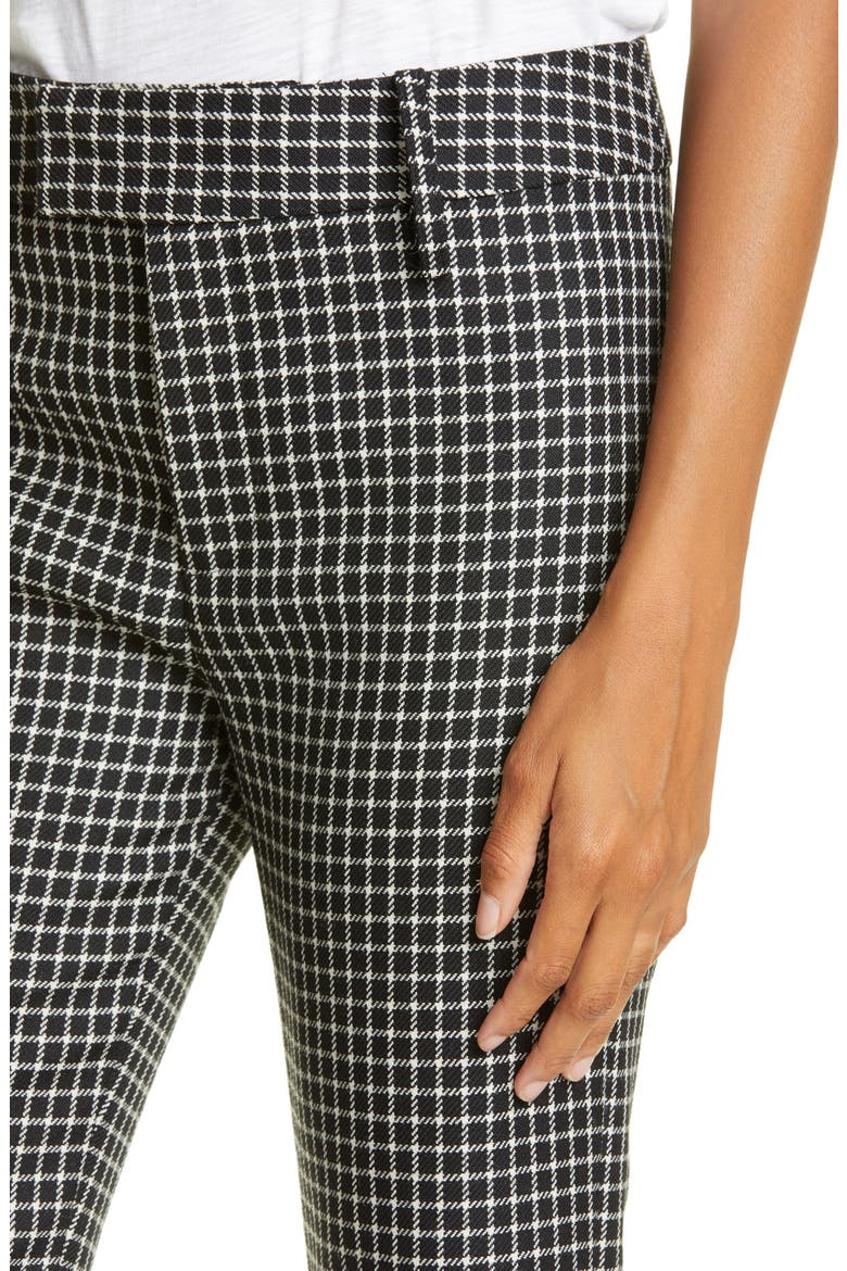 Check Bootcut Wool Trousers, Alternate, color, BLACK GRID