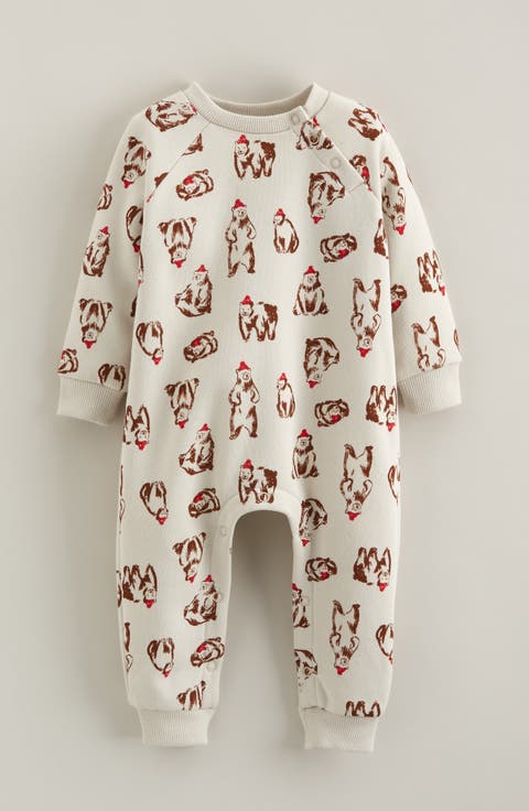 Printed Cotton Blend Romper (Baby)