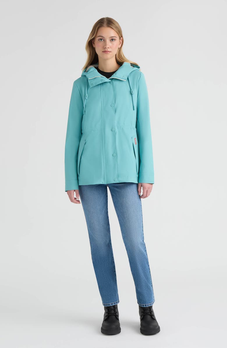 Hunter Abbey Water Repellent Rubberized Rain Jacket, Alternate, color, Water