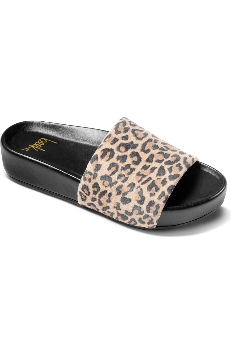 Beek Pelican Slide Sandal, Main, color, Leopard Print/ Black