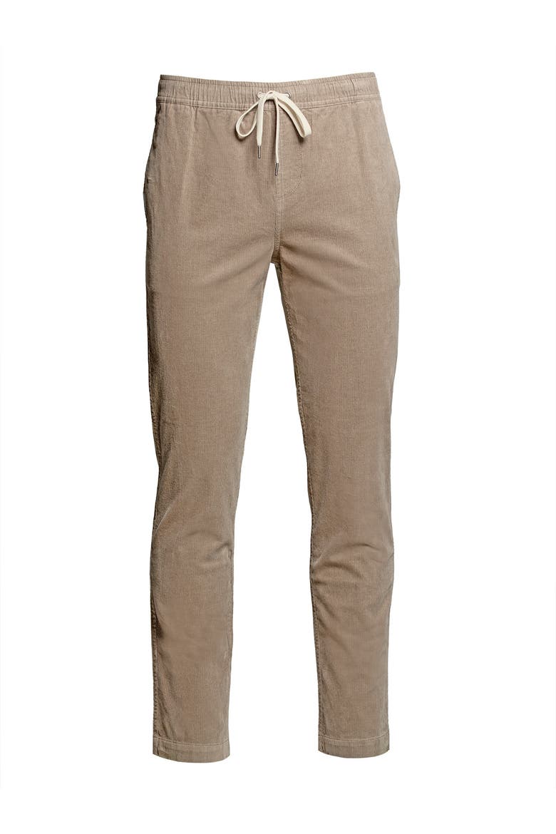 Drawstring Corduroy Pants, Alternate, color, Tan