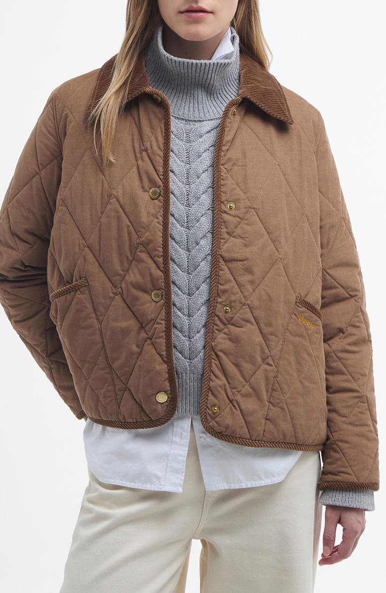 Barbour Liddesdale Crop Quilted Jacket, Main, color,
