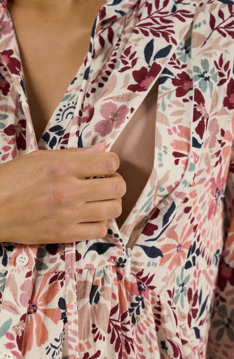 Cache Coeur Maternity and Nursing Shirt Shirt Dress Capucine, Alternate, color, Multicolor