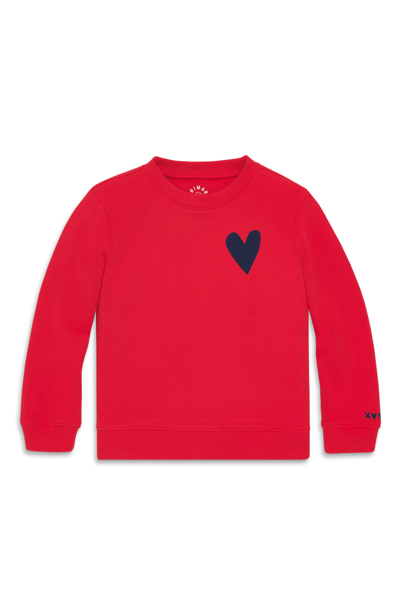 Primary Kids Heart Sweatshirt, Main, color, Lollipop Navy