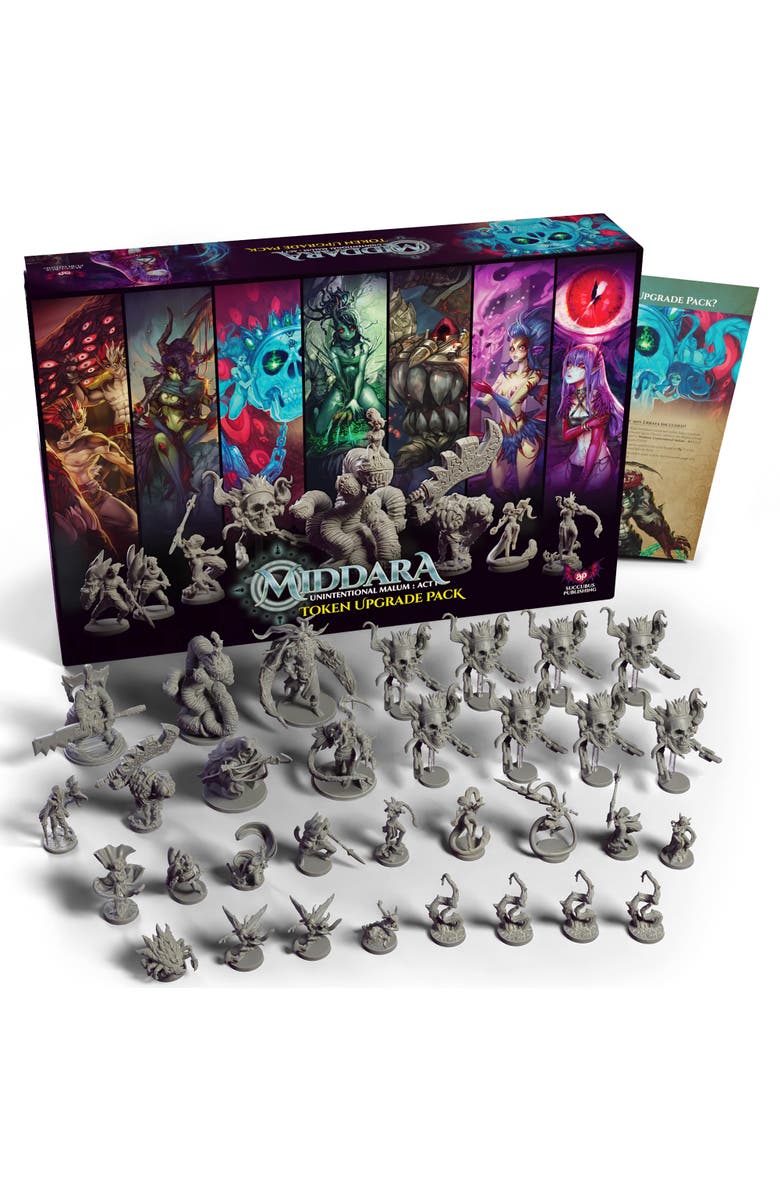 Middara Unintentional Malum Act 1, Token Upgrade Pack, 32 Plastic Miniatures, Main, color, Multicolored