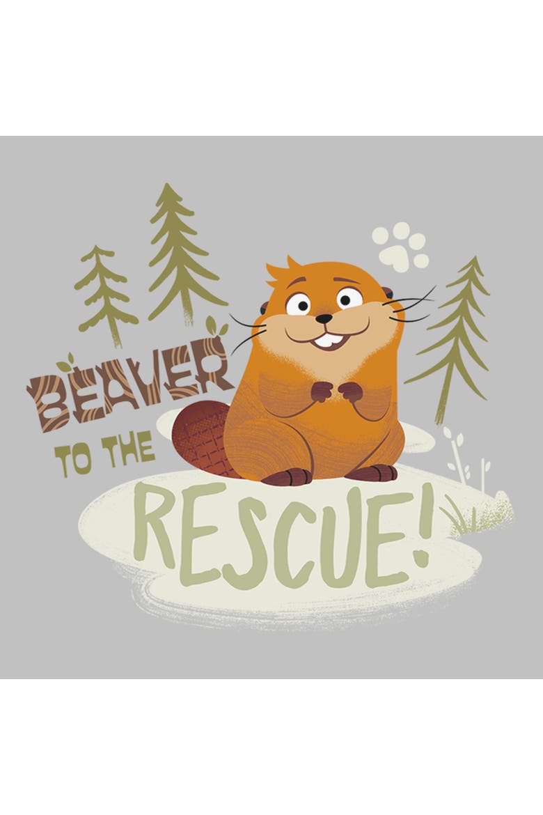 Women's Hoppers Mabel Beaver to the Rescue  Graphic T-Shirt, Alternate, color, Athletic Heather