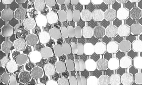 Jessica Mcclintock Lorna Metal Mesh Clutch In Silver