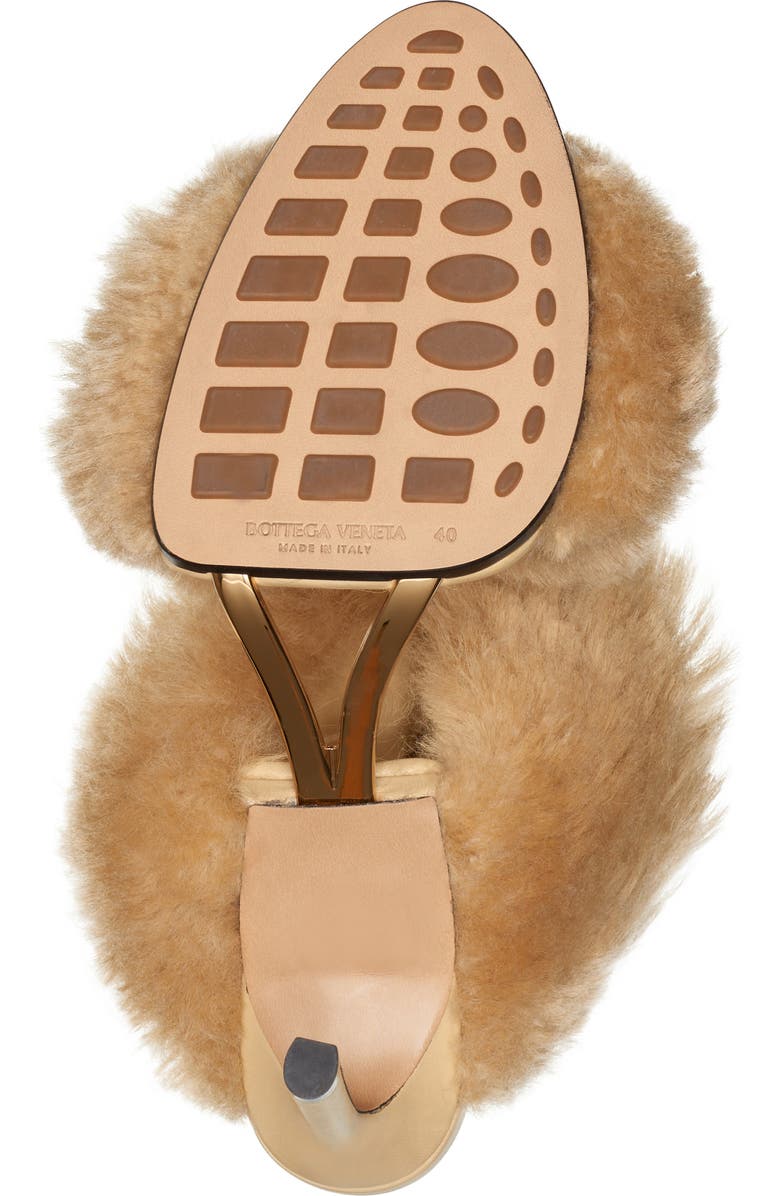 Bottega Veneta Double Strap Genuine Shearling Sandal, Alternate, color,