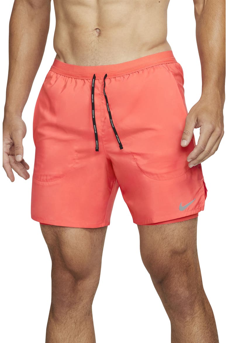 Flex Stride Performance Athletic Shorts, Main, color, MAGIC EMBER/ MAGIC EMBER