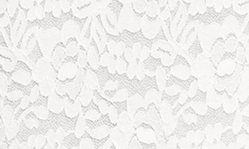 Significant Other Sofiya Long Sleeve Stretch Lace & Satin Gown In Bone