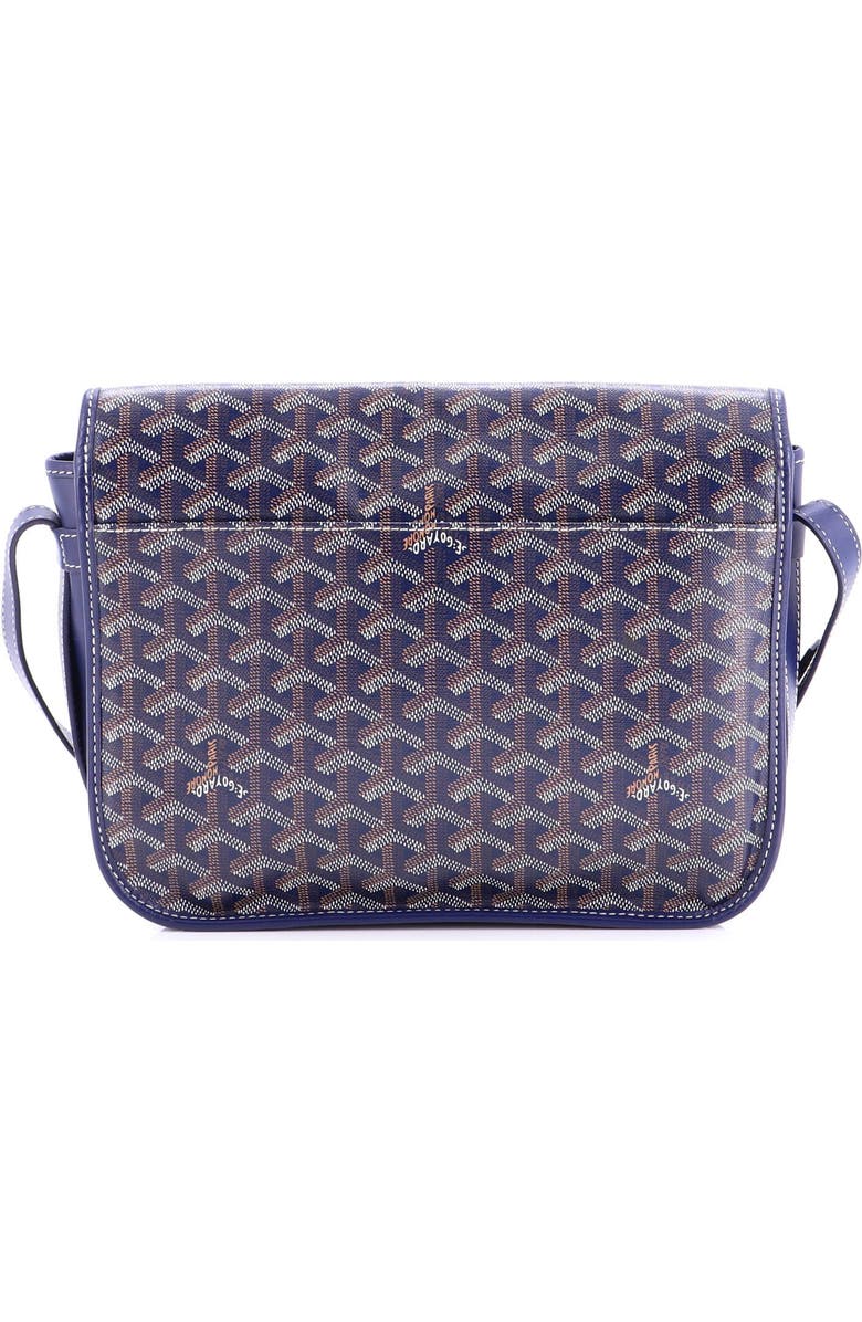 Pre-Owned Goyard Belvedere Messenger Bag Coated Canvas MM, Alternate, color, Blue