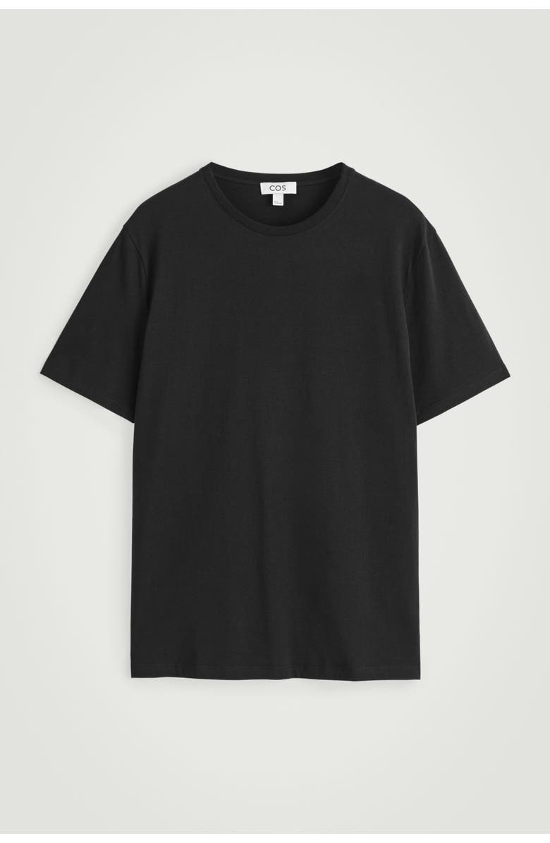 COS Cotton Crew-Neck T-Shirt, Alternate, color, Black