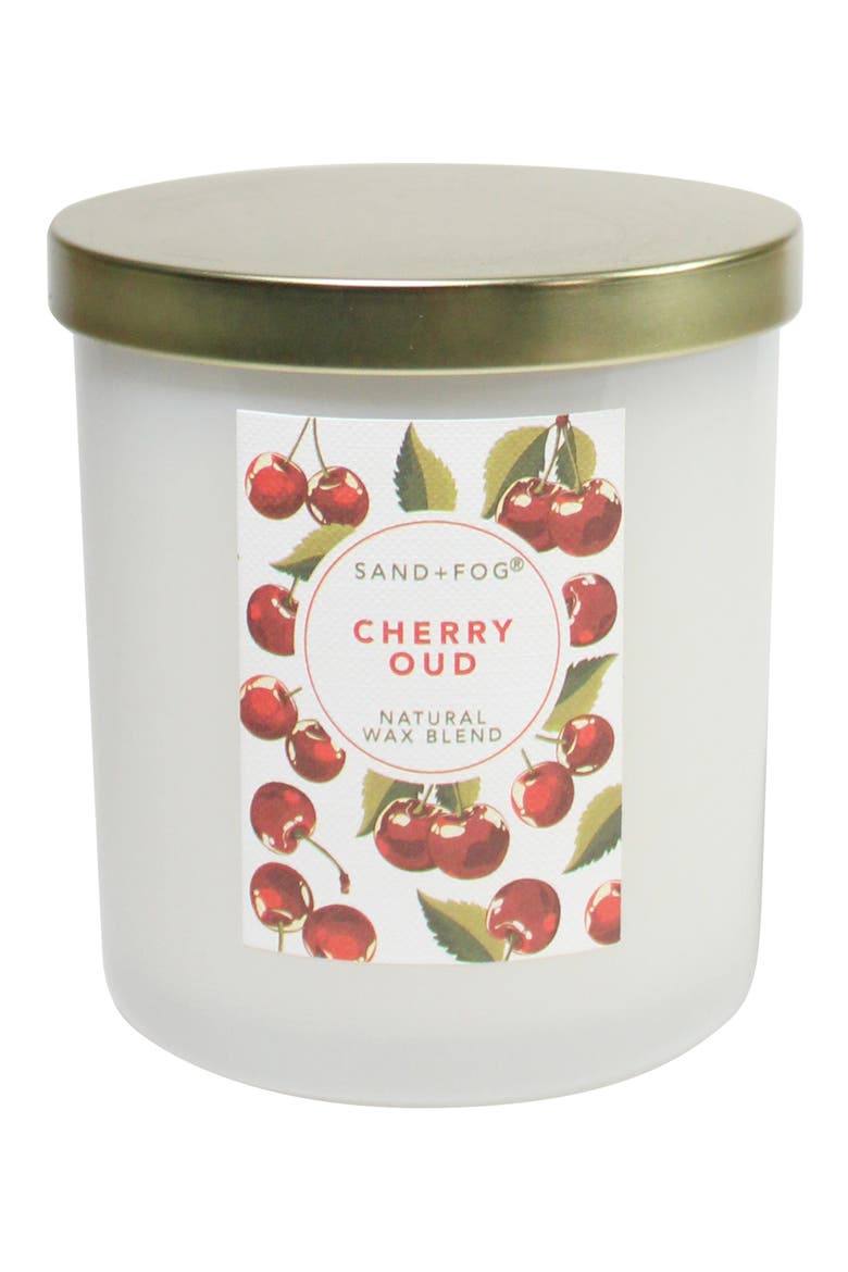 Scented Glass Jar Candle, Alternate, color, CHERRY OUD