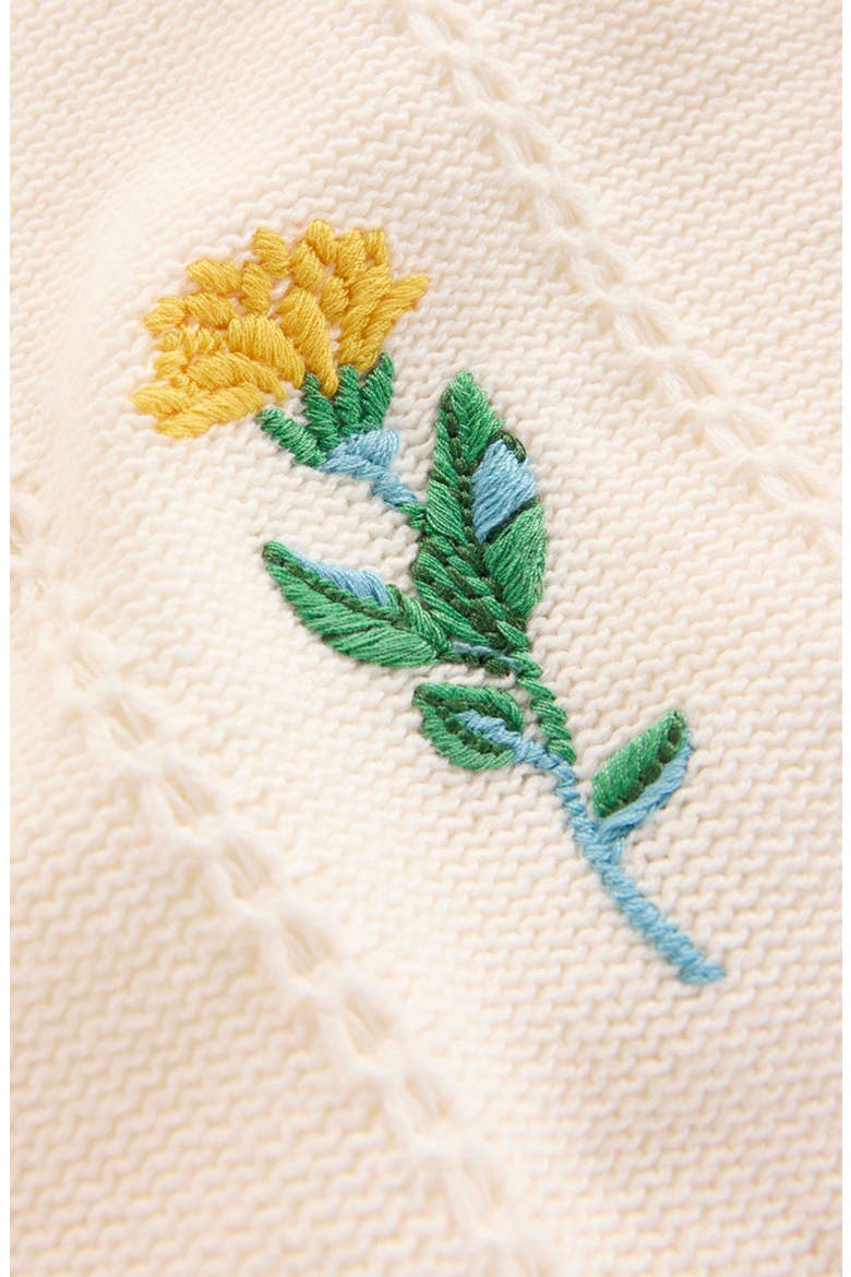 Valeria Floral Embroidered Sweater, Alternate, color, WARM IVORY MELANGE EMBROIDERY