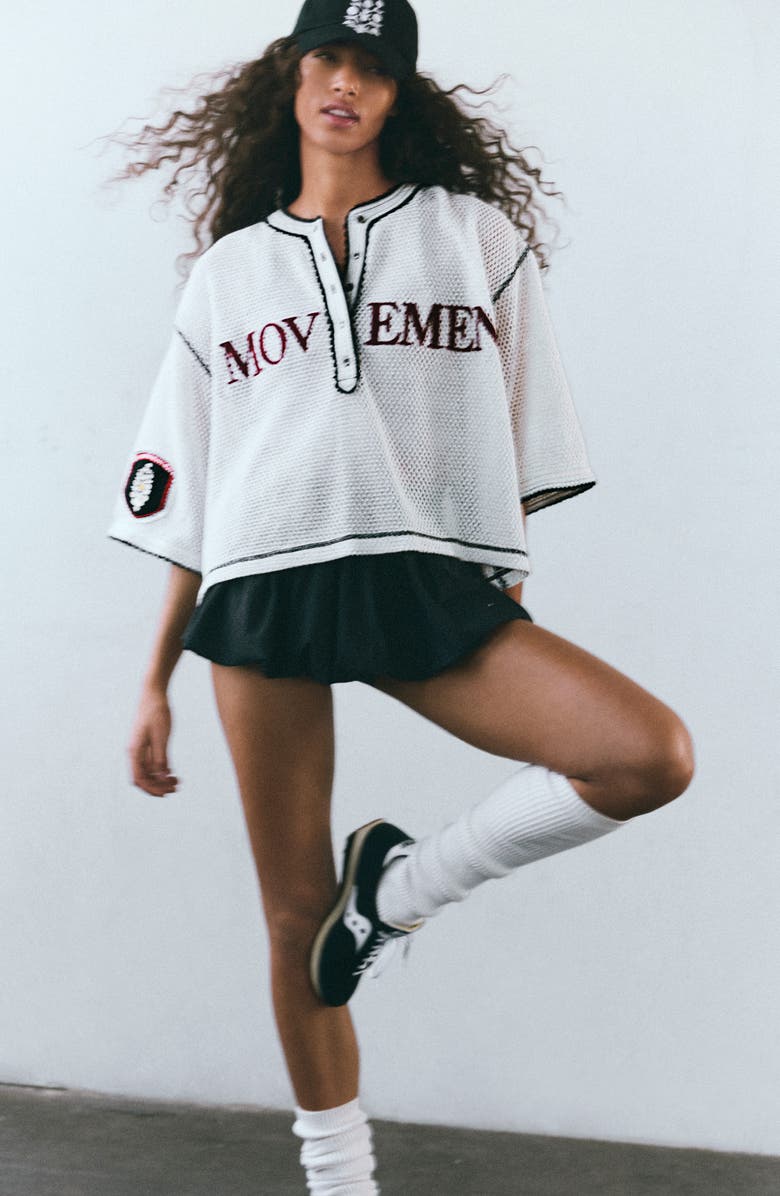 Free People FP Movement Dance All Day Bubble Skort, Alternate, color, Black